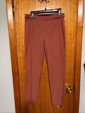 Women's Violets & Roses Mid Rise Slim Trousers Dusty Rose Size 10 Inseam 28